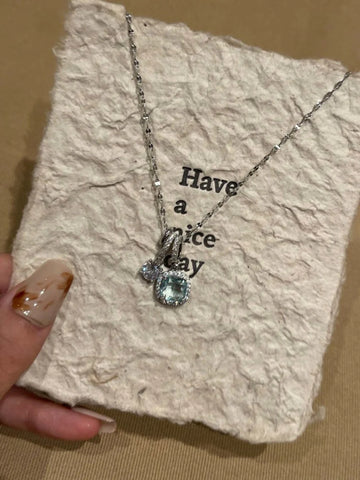 Maris Aqua Zirconia Necklace