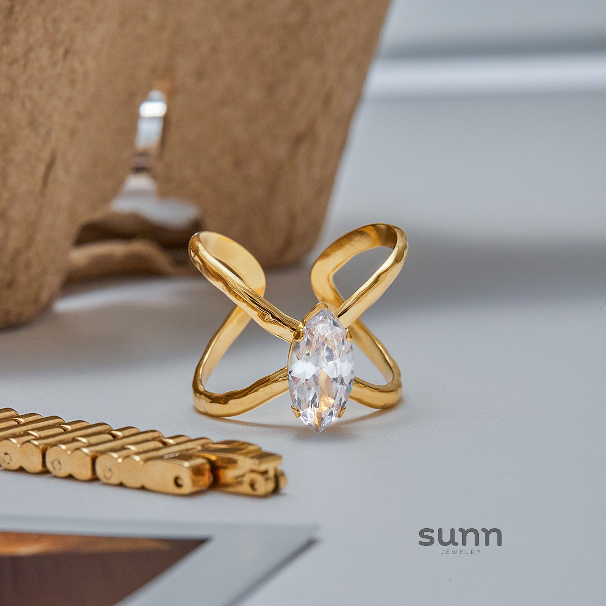 Maris Geometric Zircon Ring Set [JZ49RGM0]