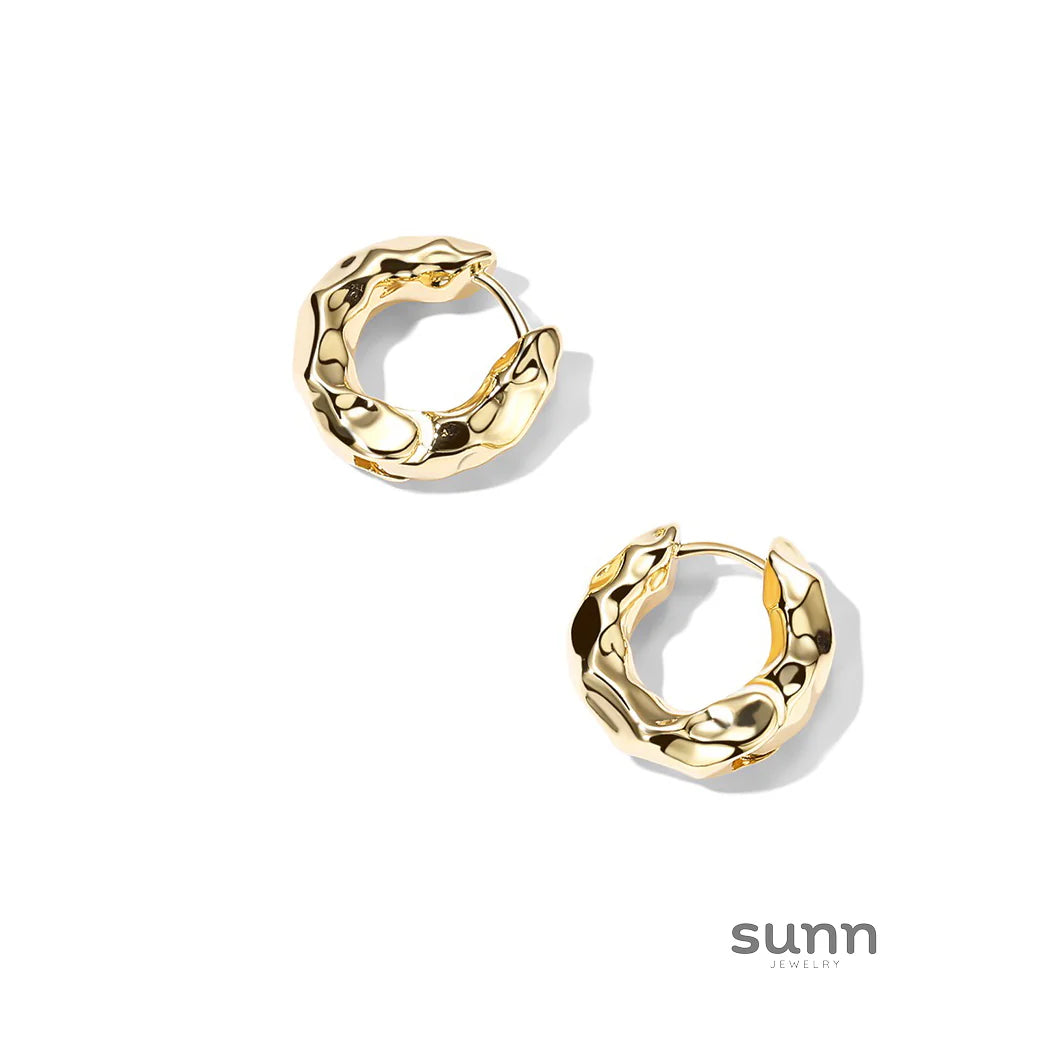 Mariska Textured Hoop Earrings