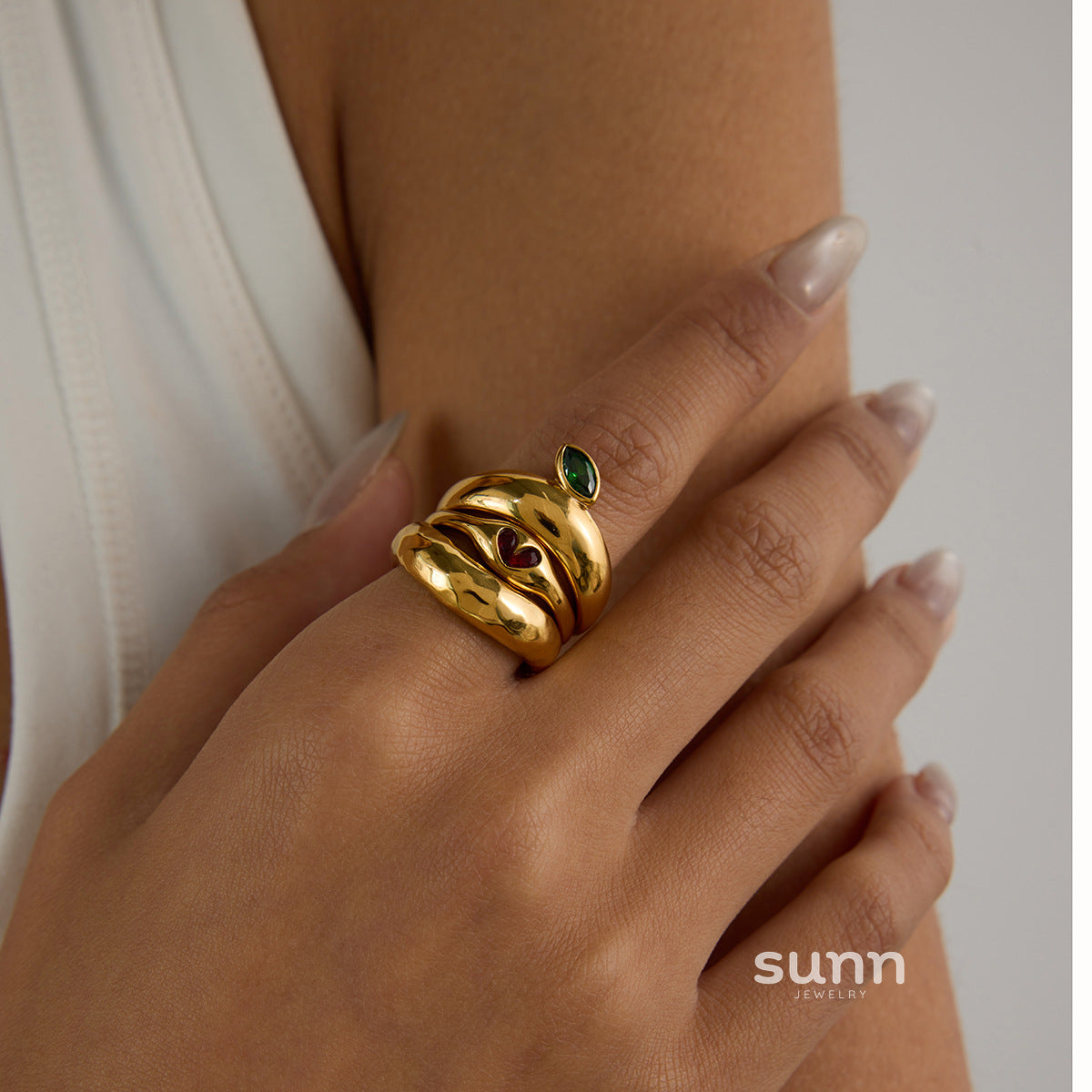 Mariska Zircon Apple Ring [TGPBSP32]