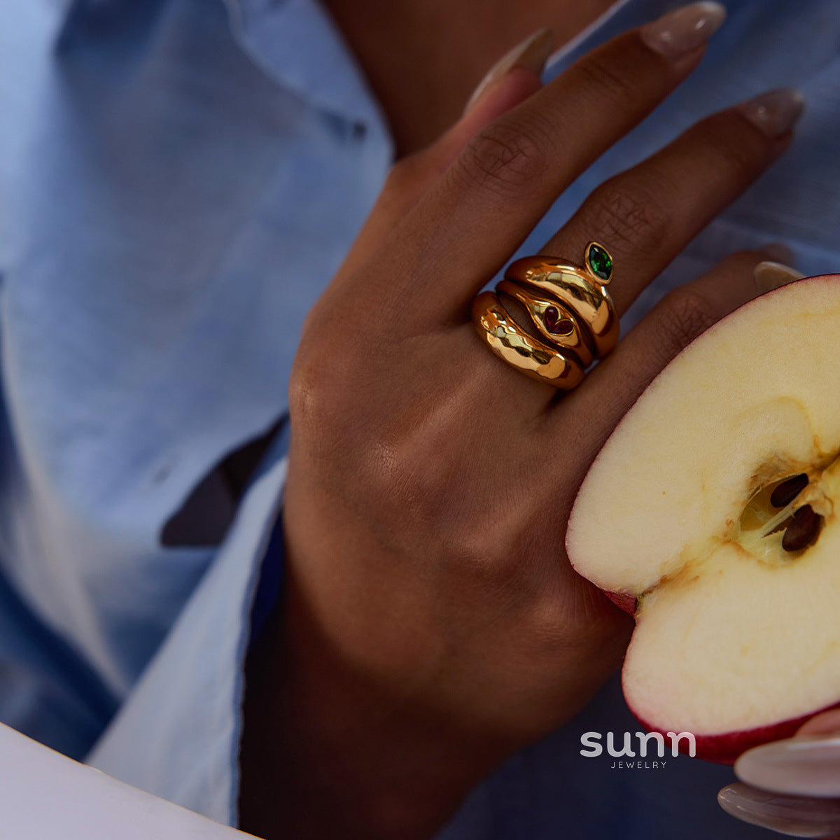 Mariska Zircon Apple Ring [8VMD5HRU]
