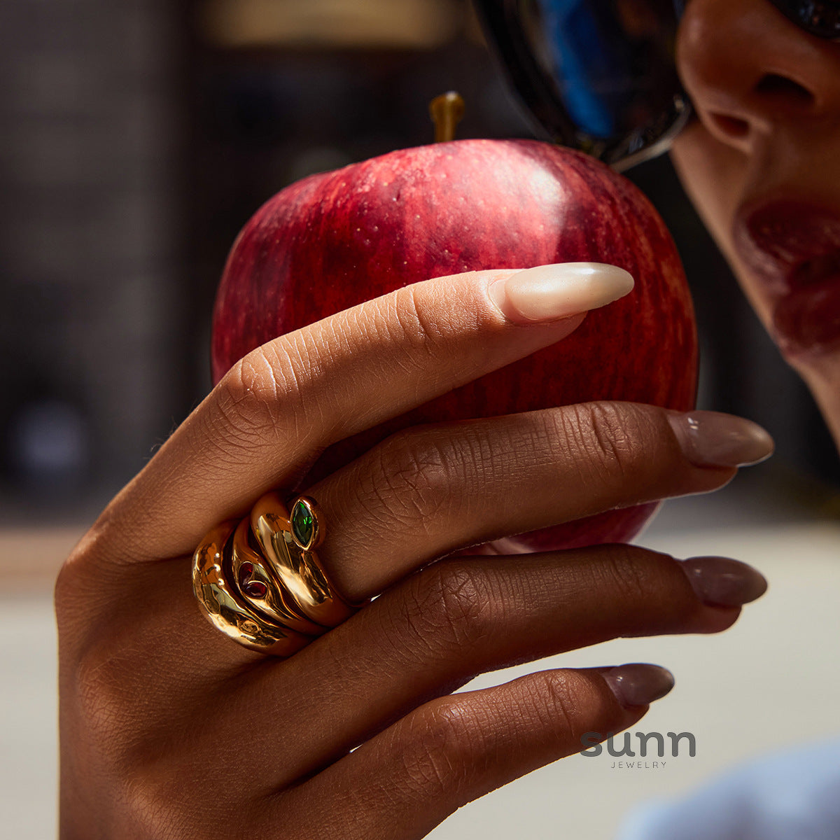 Mariska Zircon Apple Ring [ZBYJESEO]
