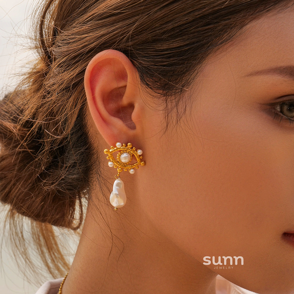 Mariska Zircon Devil's Eye Earrings [6PUYQIA6]