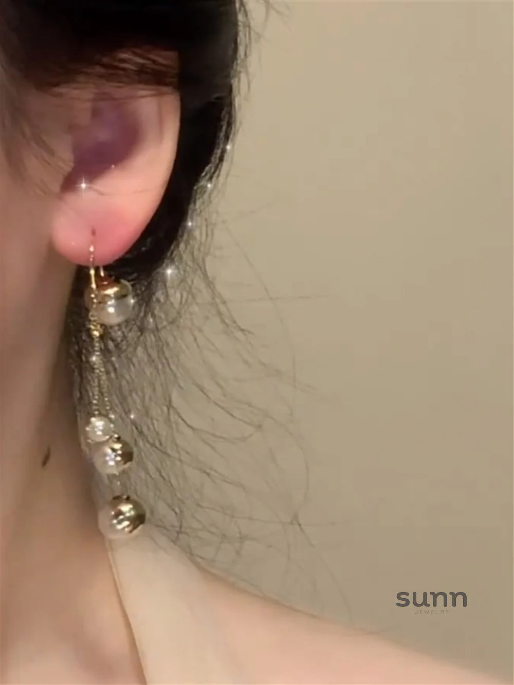 Mariya Pearl Tassel Earrings