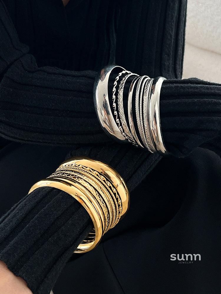 Mariyah Geometric Twist Cuff Set [CK4P6BAC]