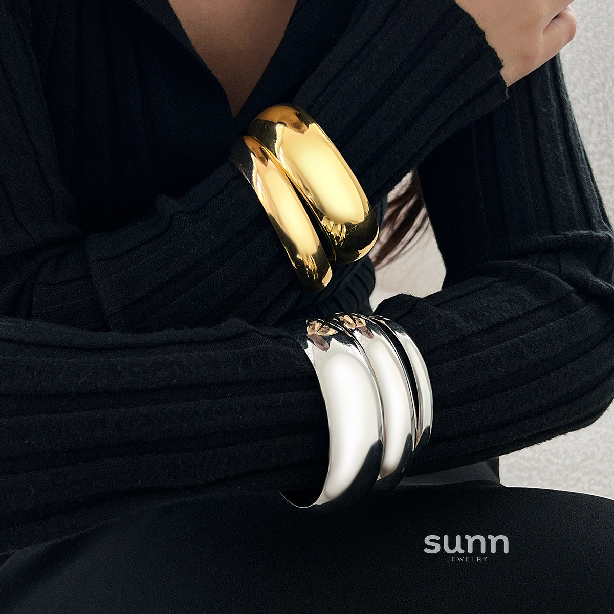 Mariyah Geometric Twist Cuff Set [C09YFG3L]