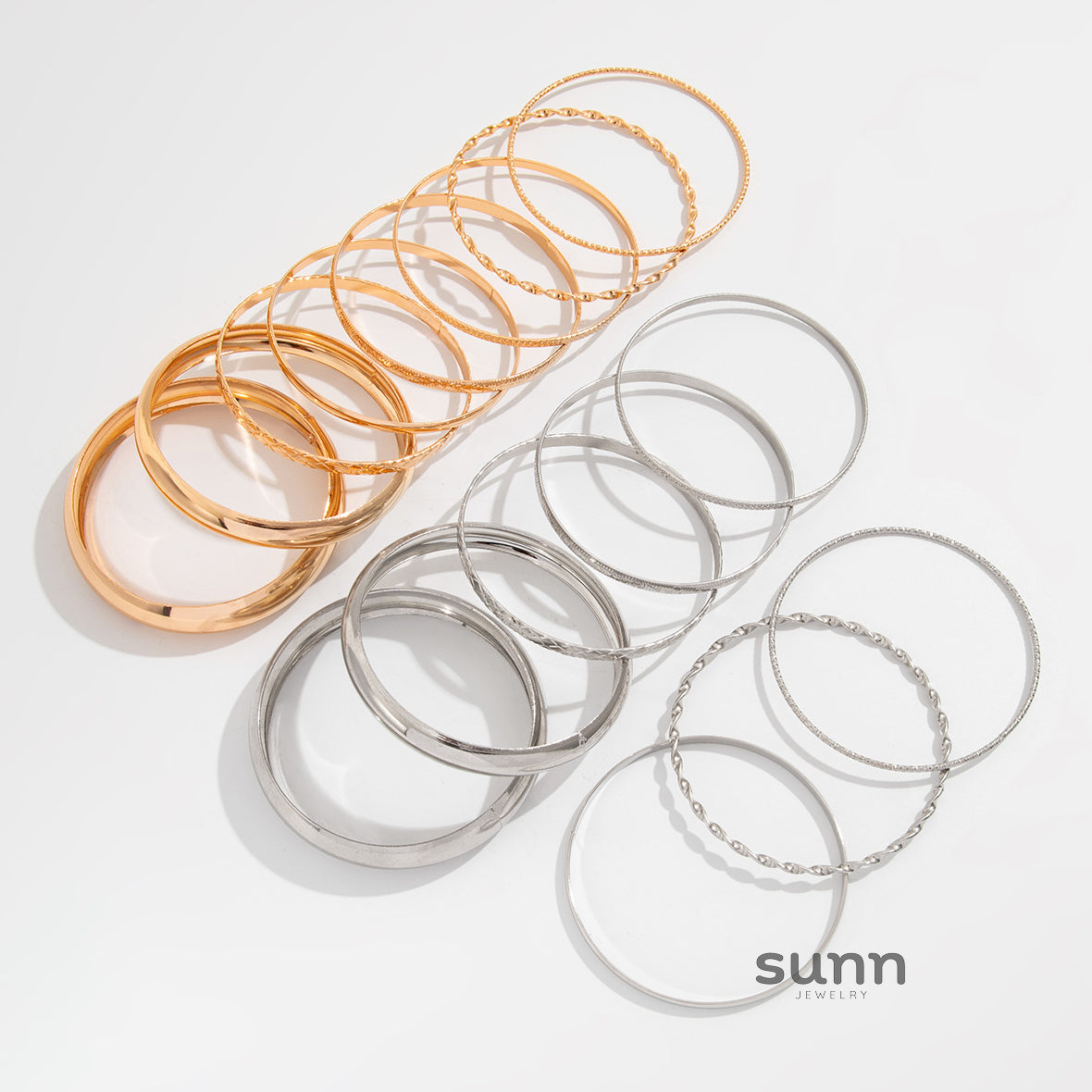 Mariyah Geometric Twist Cuff Set [LDSM3NRM]