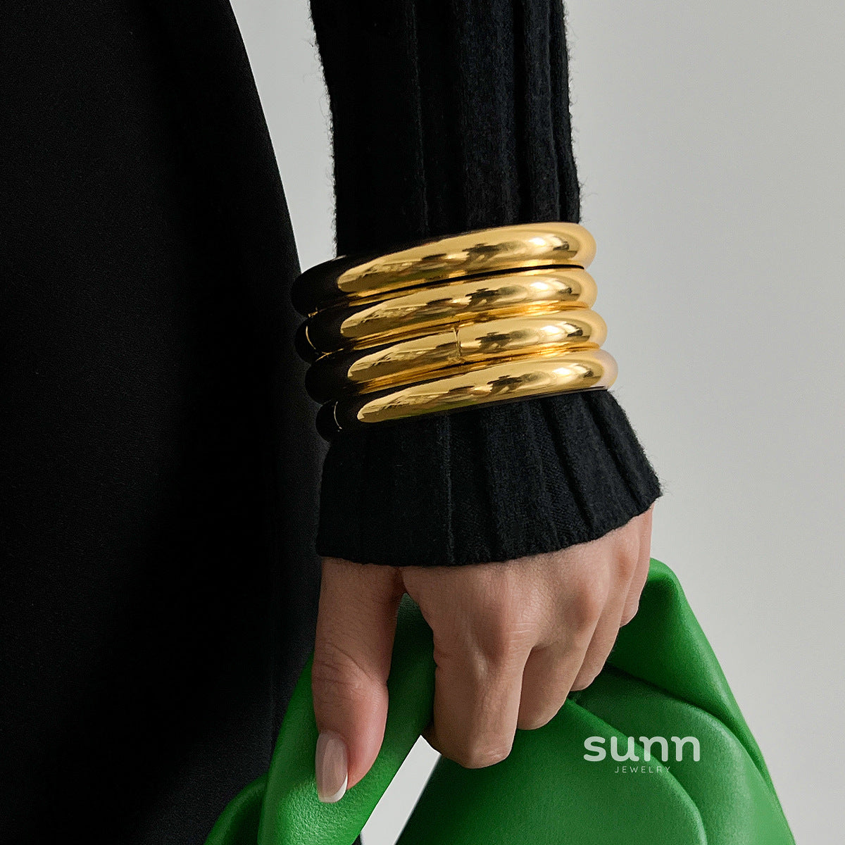 Mariyah Geometric Twist Cuff Set [II7JP78Q]