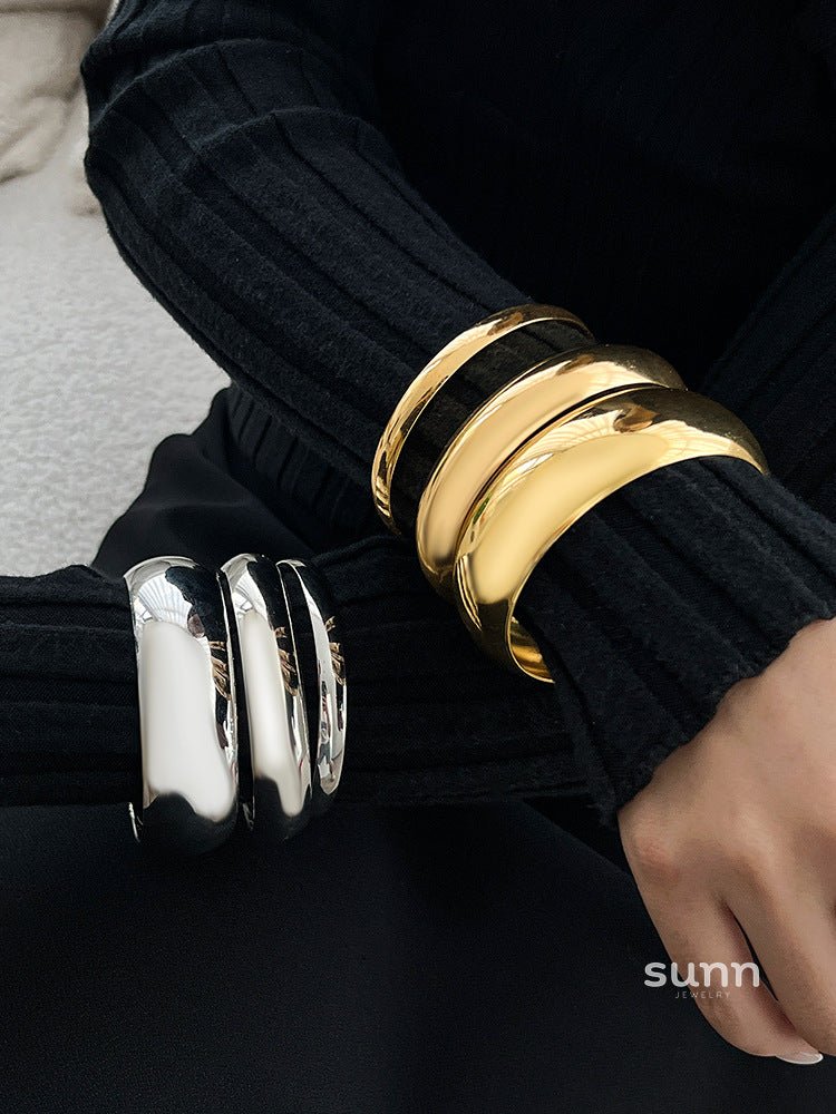 Mariyah Geometric Twist Cuff Set [YUP7BCWG]