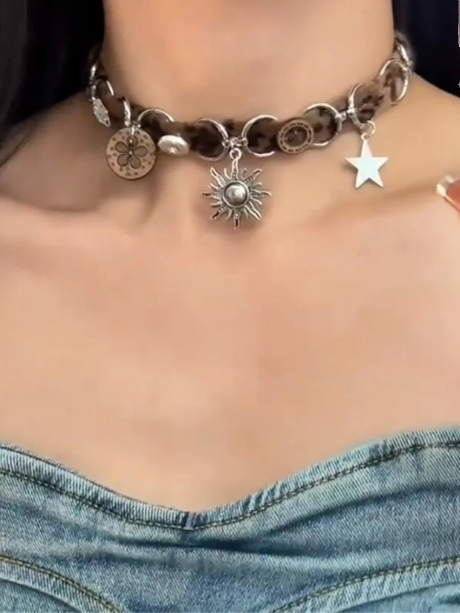 Mariyah Sun Pendant Choker