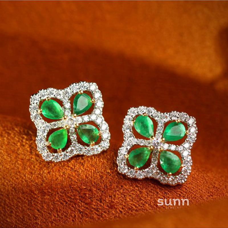 Marla Emerald Clover Set [5XCMB4GP]