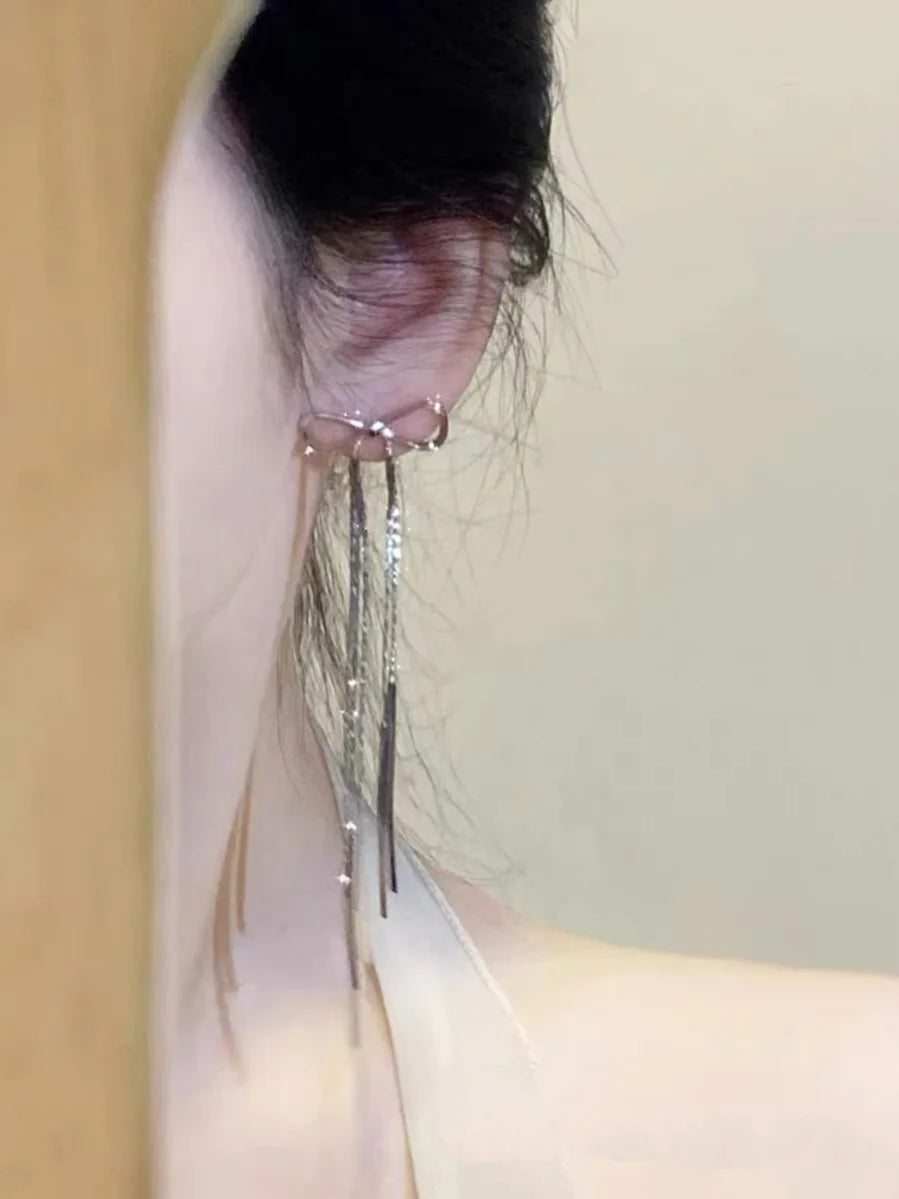 Marlayna Star Tassel Drop Earrings