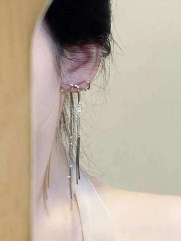 Marlayna Star Tassel Drop Earrings