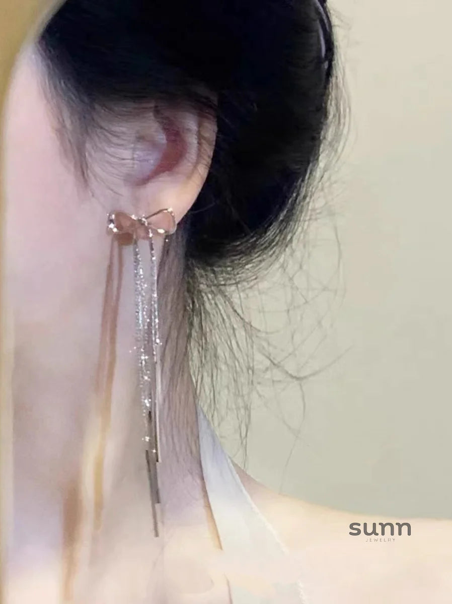 Marlayna Star Tassel Drop Earrings