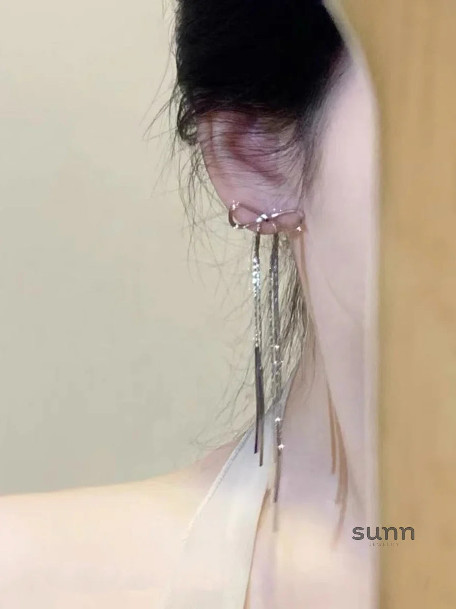 Marlayna Star Tassel Drop Earrings
