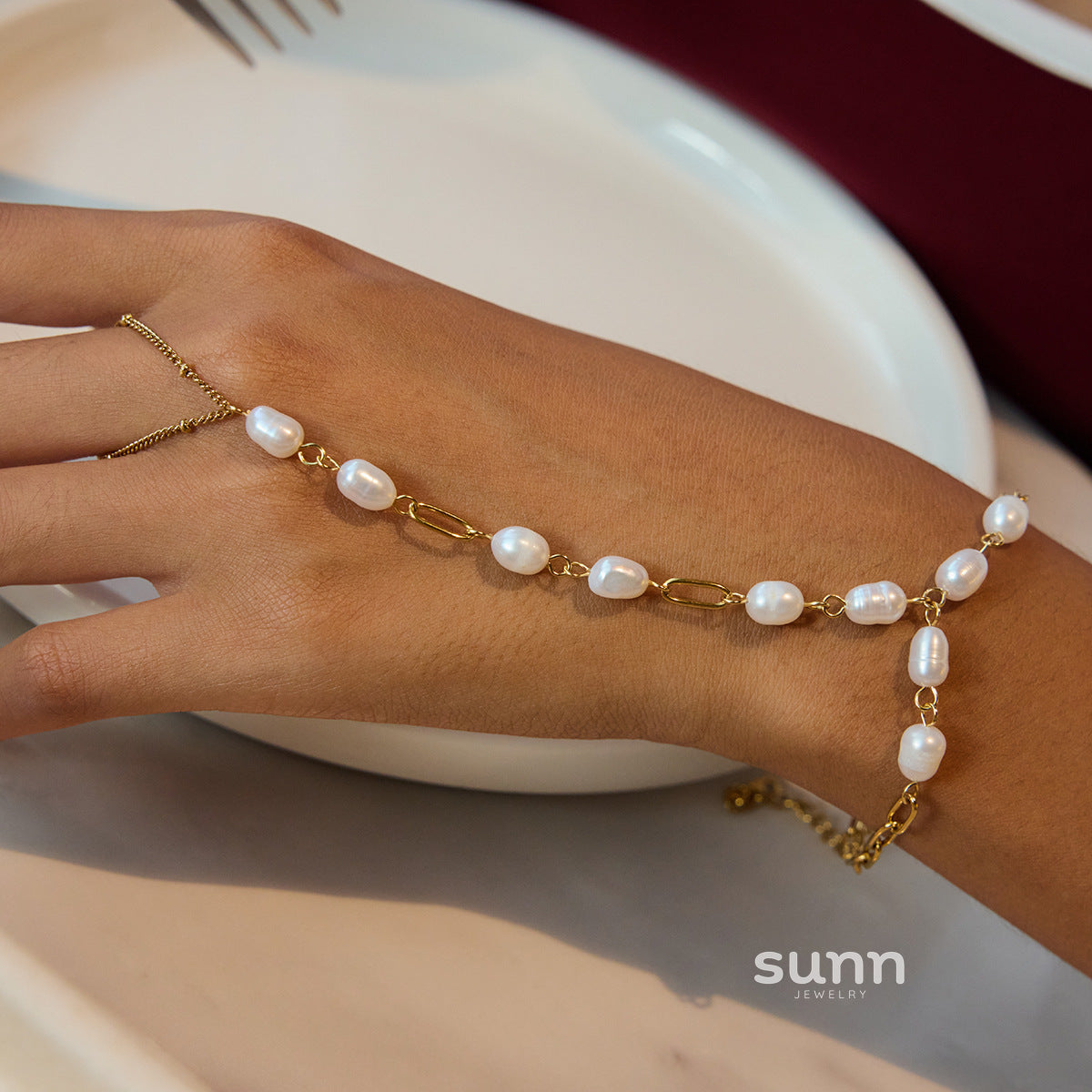 Marlena Dainty Pearl Chain Bracelet [8TSRPGYX]