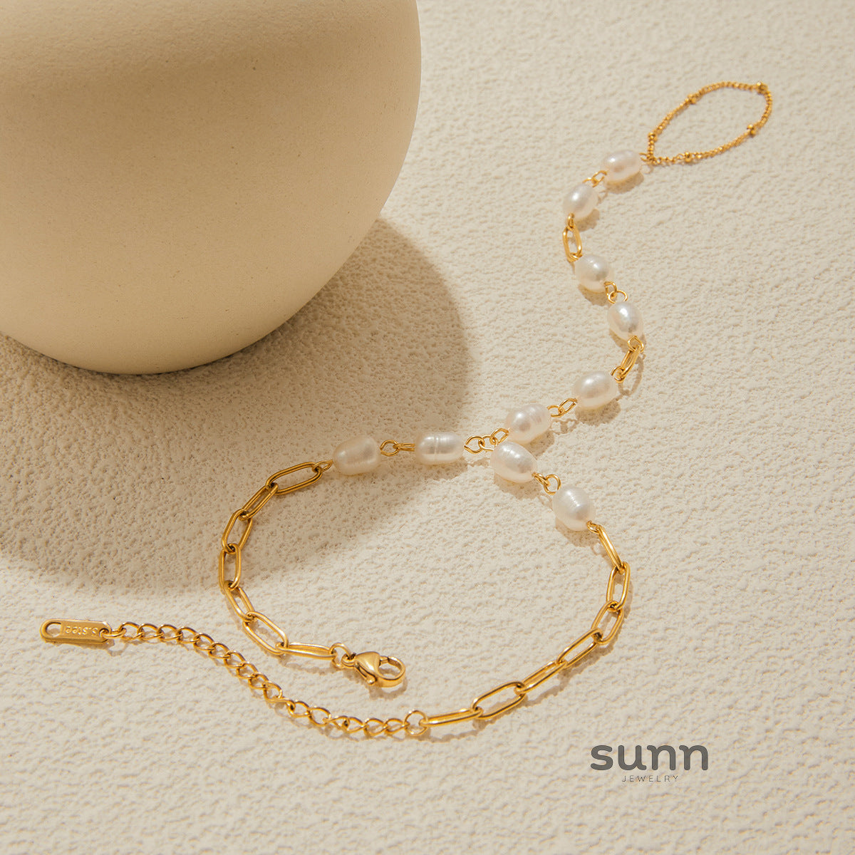 Marlena Dainty Pearl Chain Bracelet [P0DZAIK7]