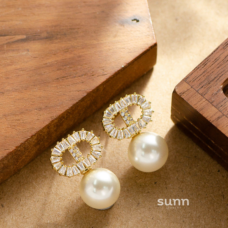 Marlie CD Pearl Stud Earrings [CXDJF0FJ]
