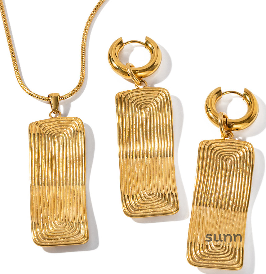 Marlow Layered Rectangular Necklace [48K7WEJN]