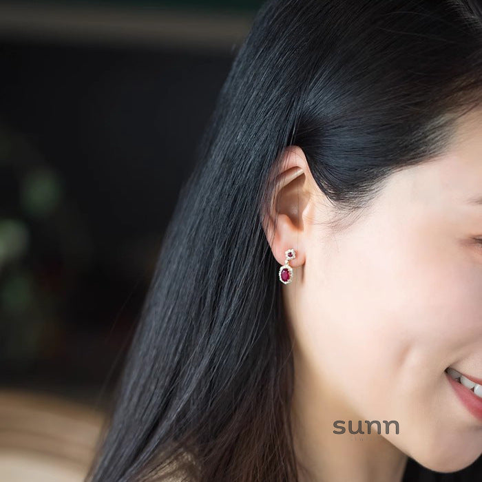 Marta Regal Ruby Drop Earrings [A5LI2REN]