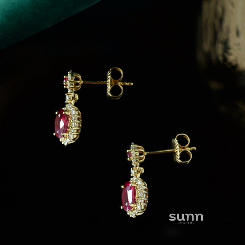 Marta Regal Ruby Drop Earrings [4NKMDP1Q]