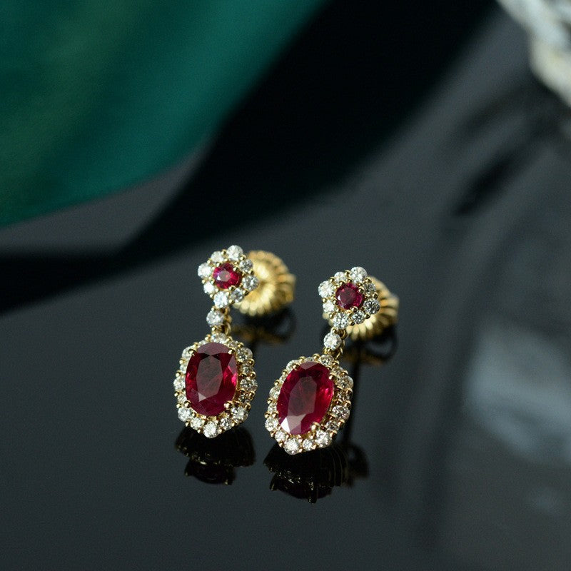 Marta Regal Ruby Drop Earrings [S836U4SP]