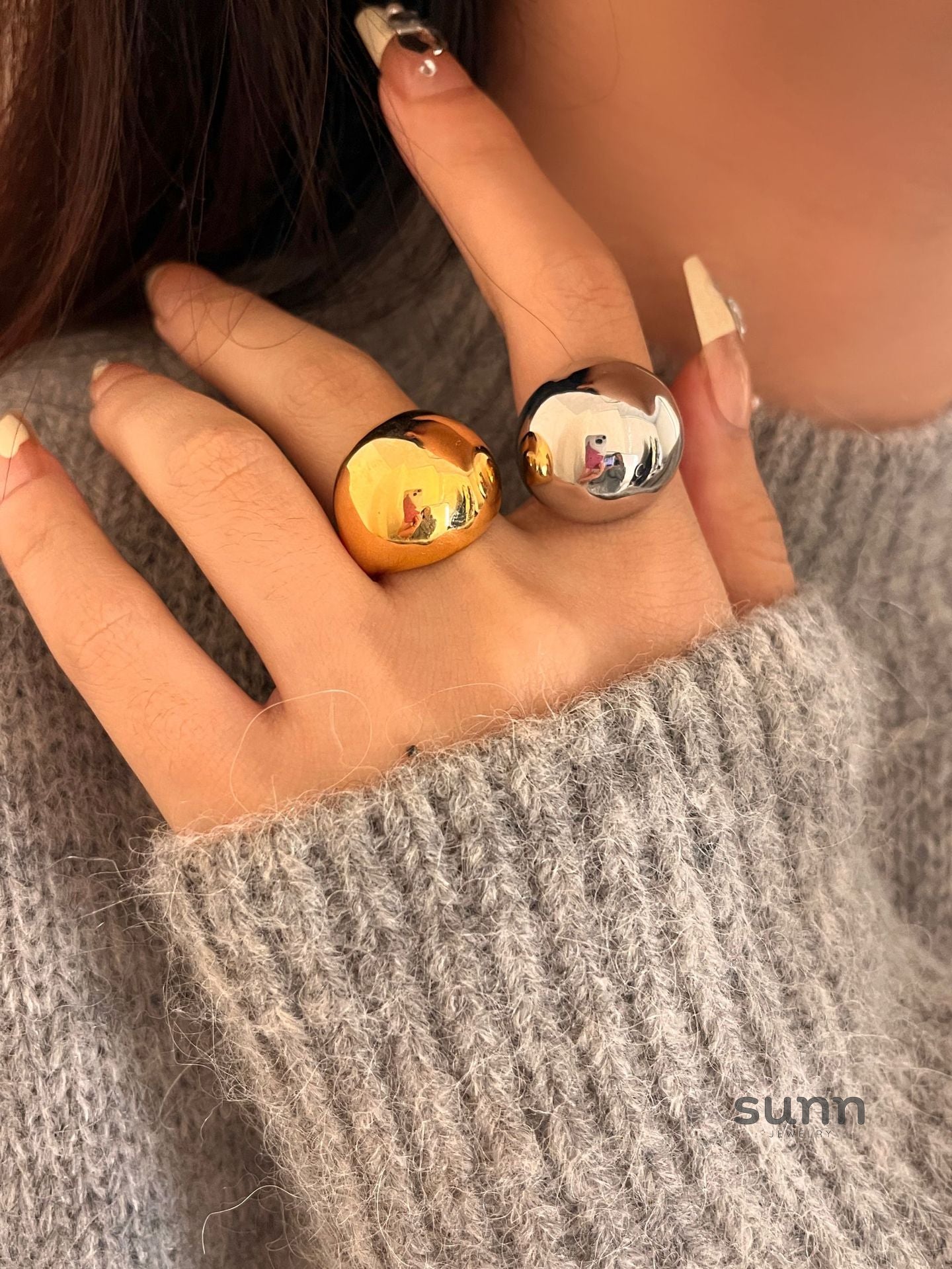 Martina Glossy Oval Ring [7MEMCSON]