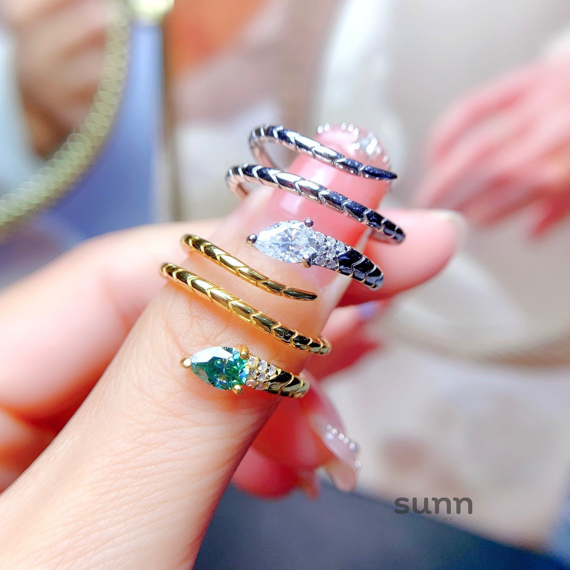 Maryah Sparkling Snake Ring [9U9LWA8C]