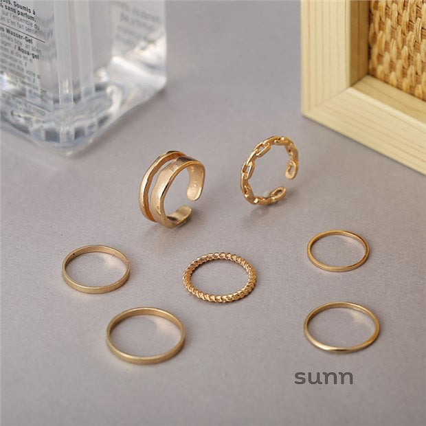 Maryanne Retro Stackable Ring Set [OYZI6E3X]
