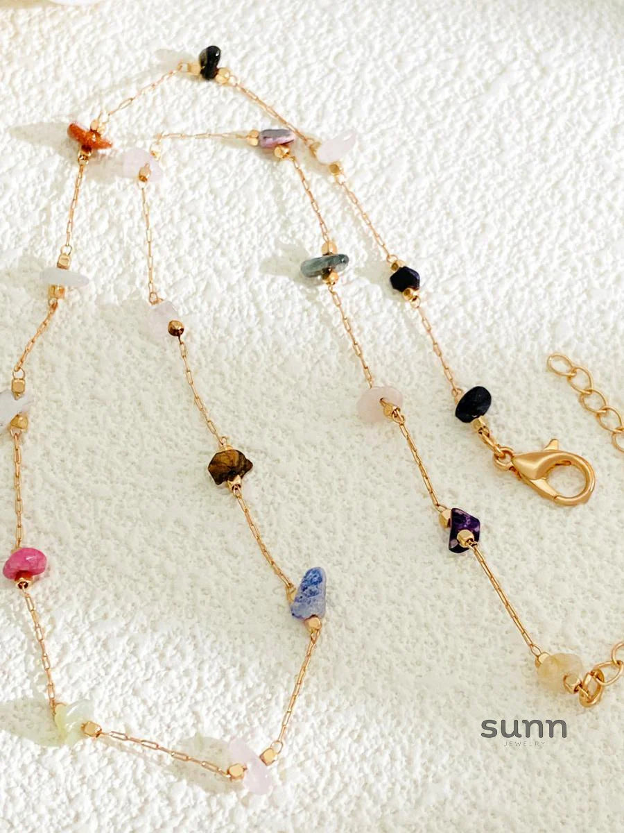 Maryella Irregular Crystal Necklace