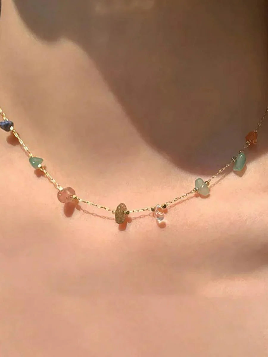 Maryella Irregular Crystal Necklace