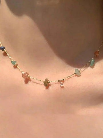 Maryella Irregular Crystal Necklace