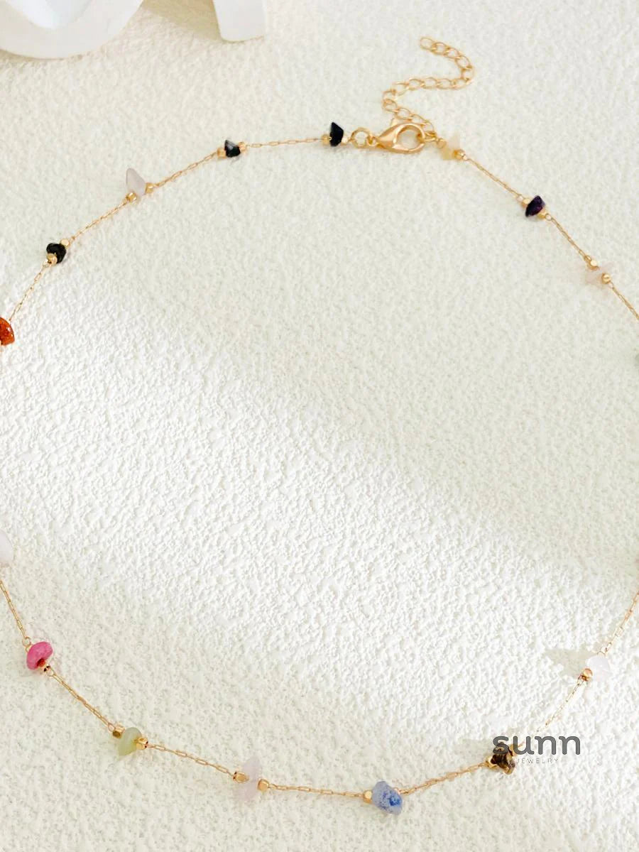 Maryella Irregular Crystal Necklace