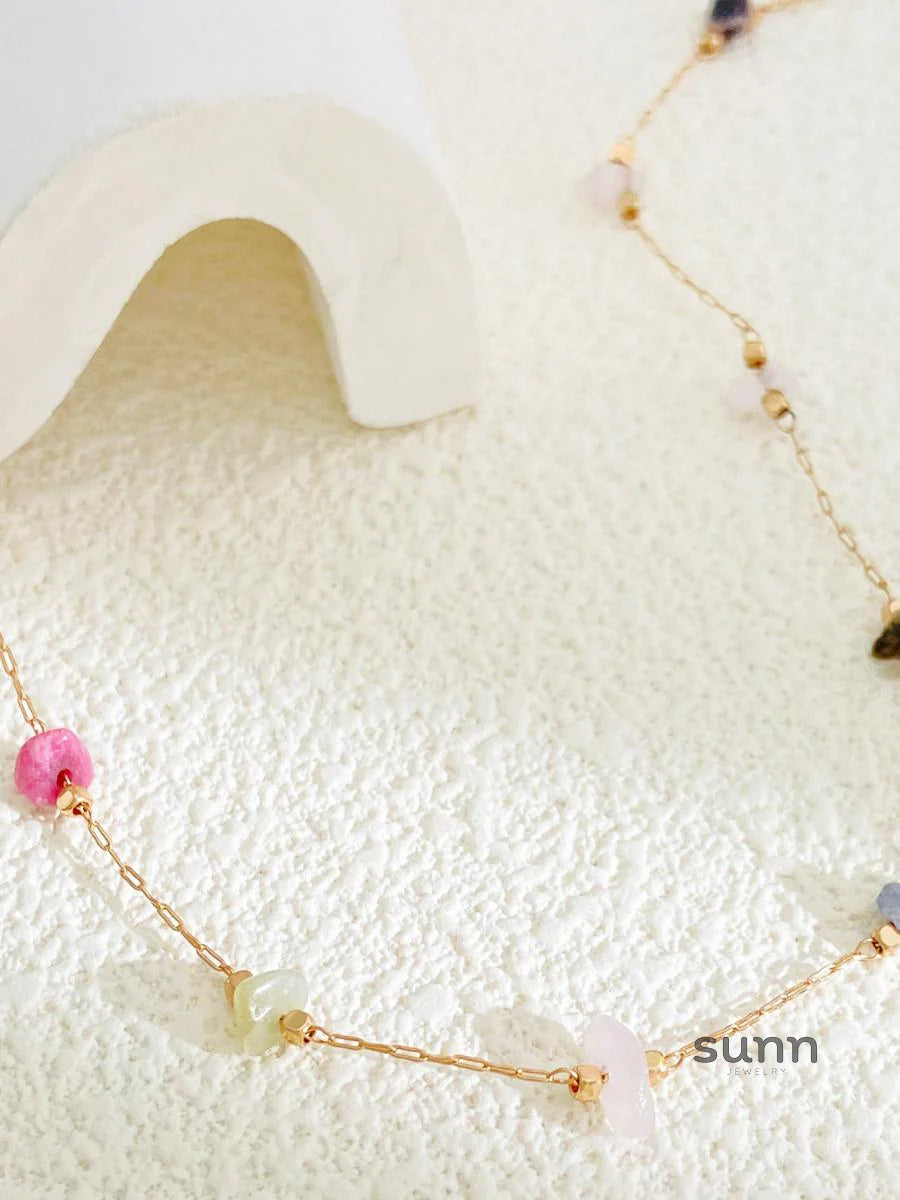 Maryella Irregular Crystal Necklace