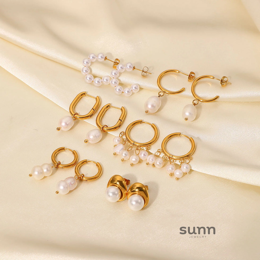 Marygrace 18K Gold Pearl Earrings