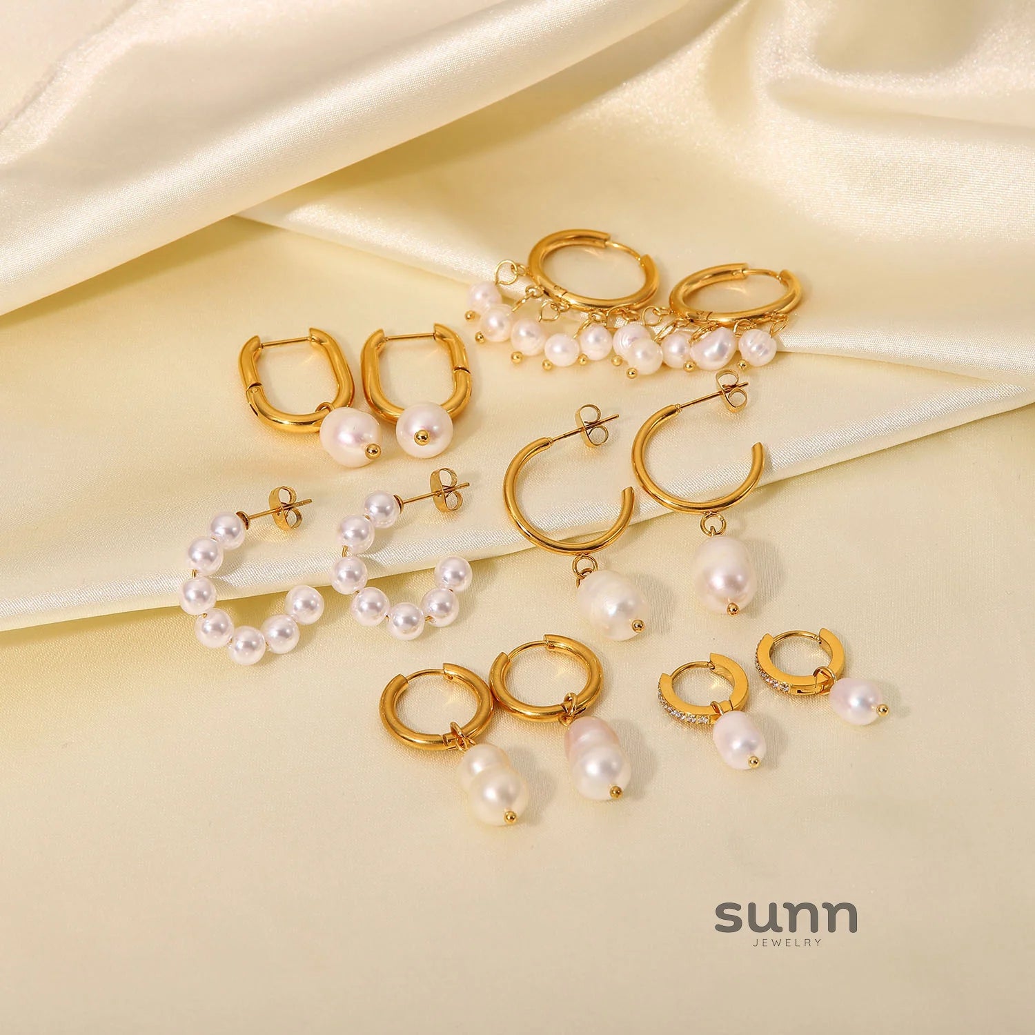 Marygrace 18K Gold Pearl Earrings