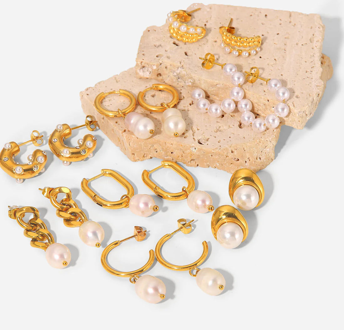 Marygrace 18K Gold Pearl Earrings