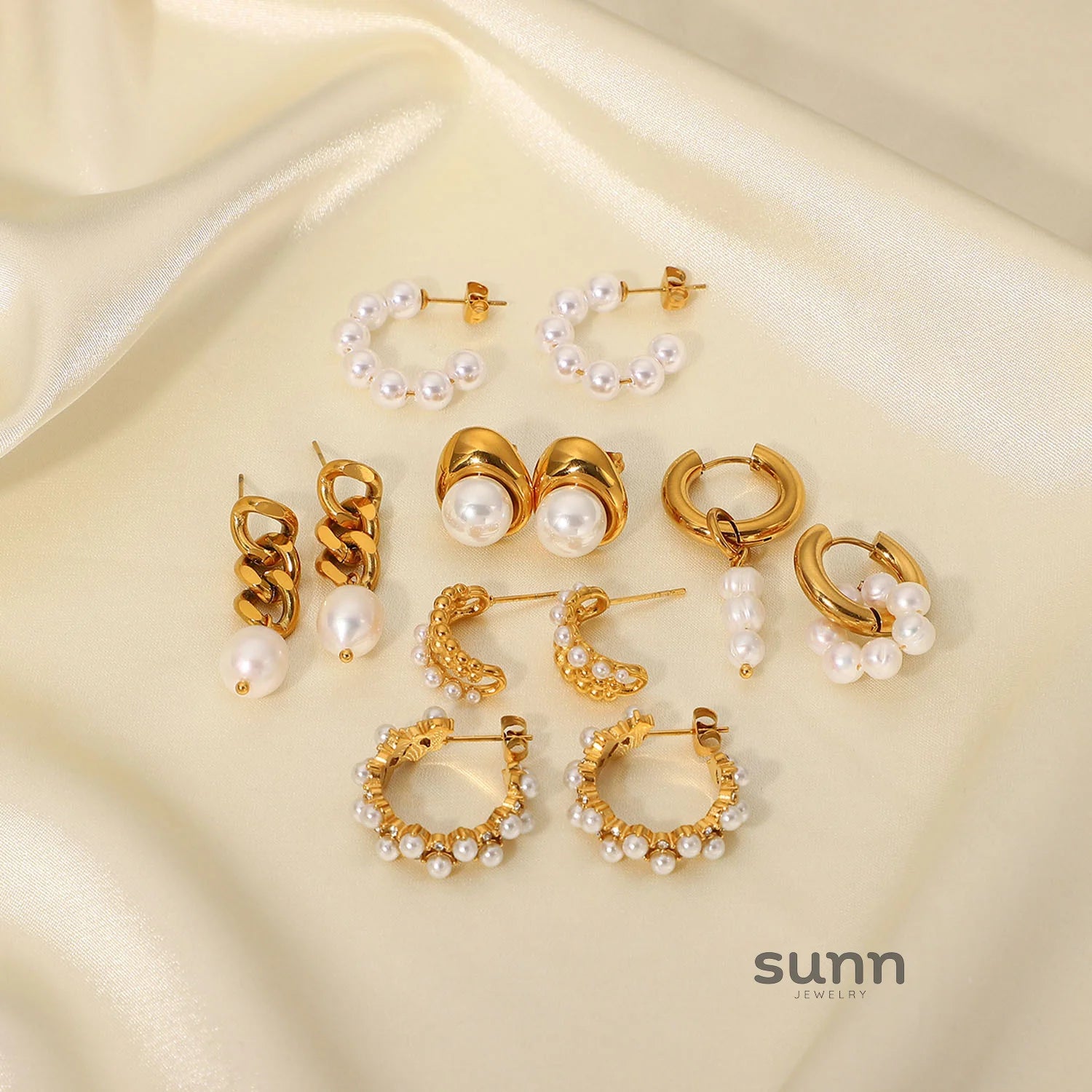 Marygrace 18K Gold Pearl Earrings
