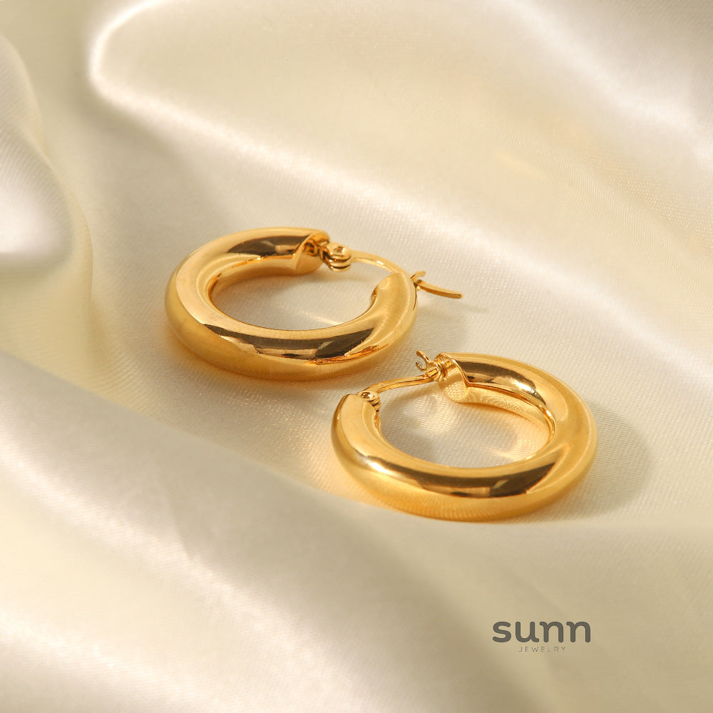 Marygrace Organic Gold Hoop Earrings [2C6TOZQP]