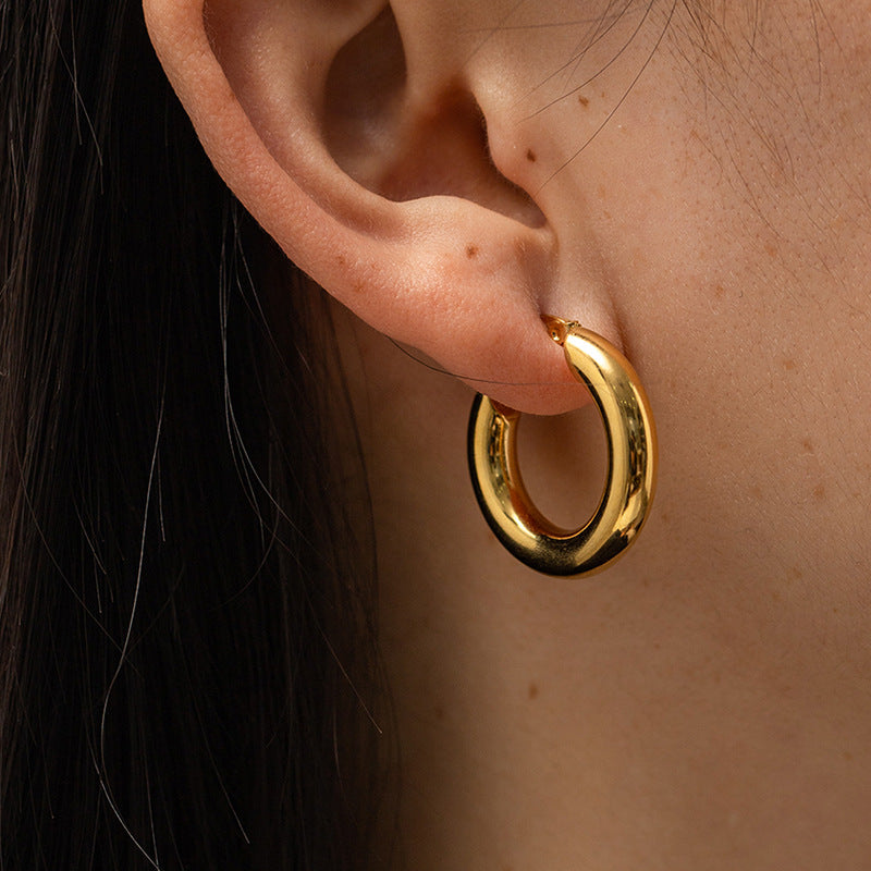 Marygrace Organic Gold Hoop Earrings [MP87K68O]