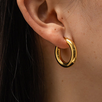 Marygrace Organic Gold Hoop Earrings [MP87K68O]