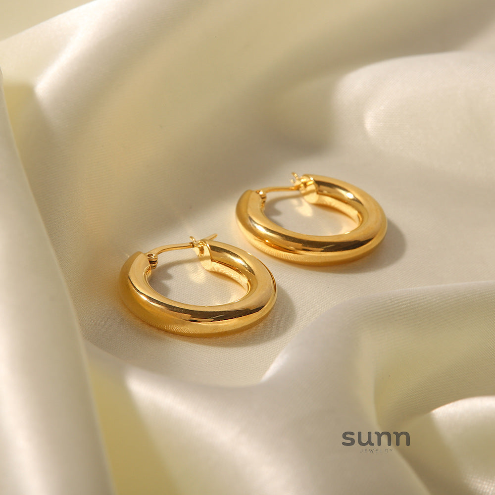 Marygrace Organic Gold Hoop Earrings [MP87K68O]