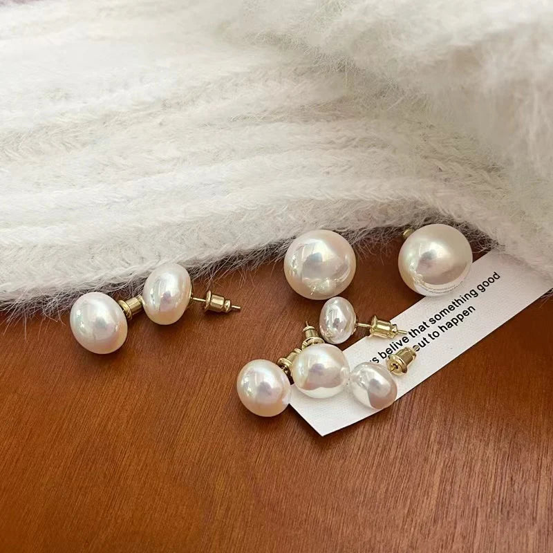 Mason Elegant Mabe Pearl Studs