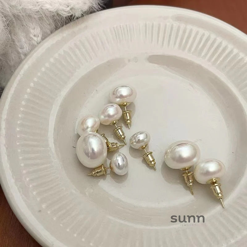 Mason Elegant Mabe Pearl Studs