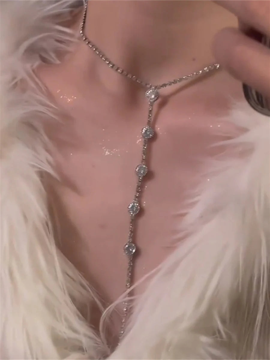 Mason Zircon Tassel Necklace