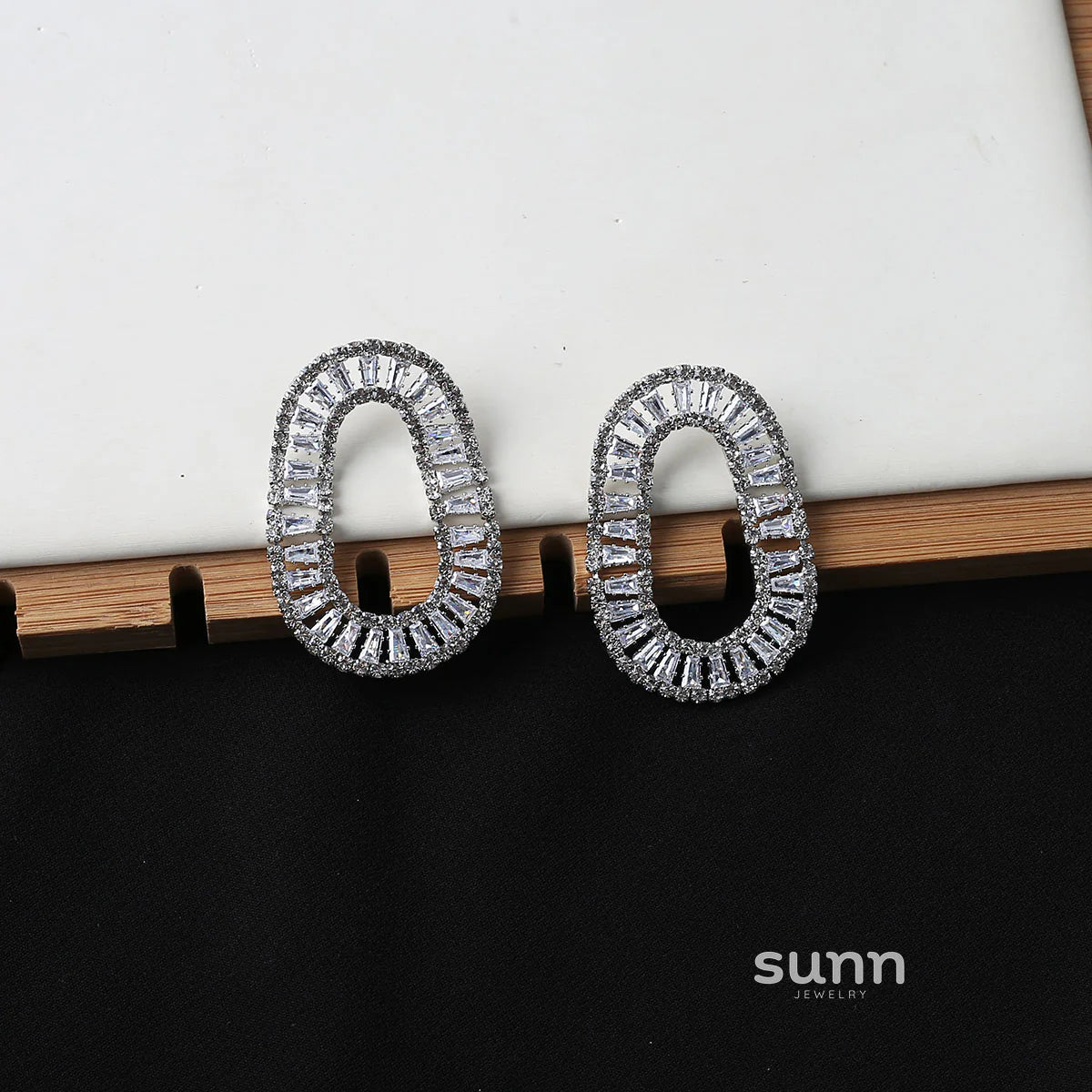 Mattea Dazzling Zircon Drop Earrings