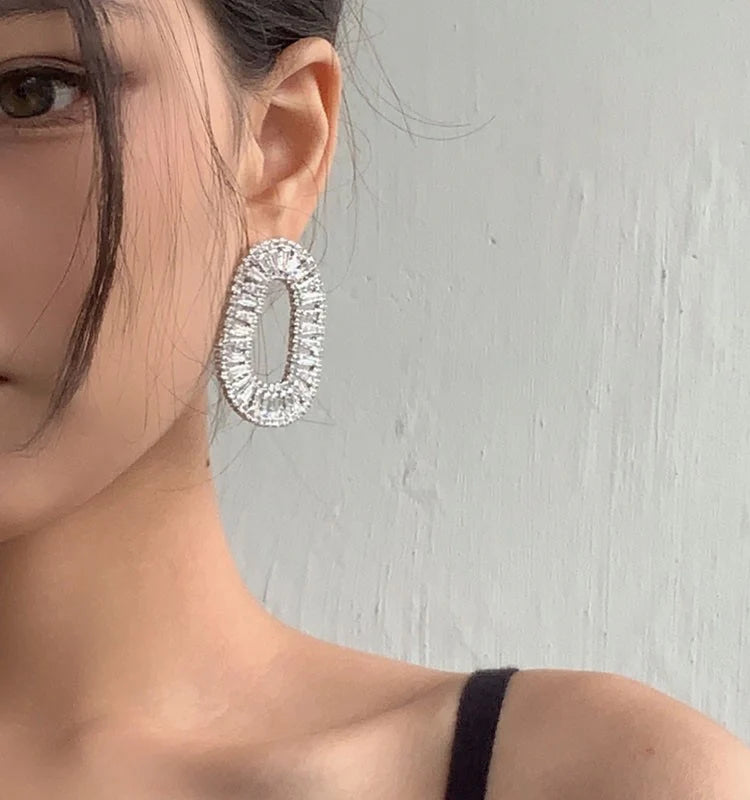 Mattea Dazzling Zircon Drop Earrings