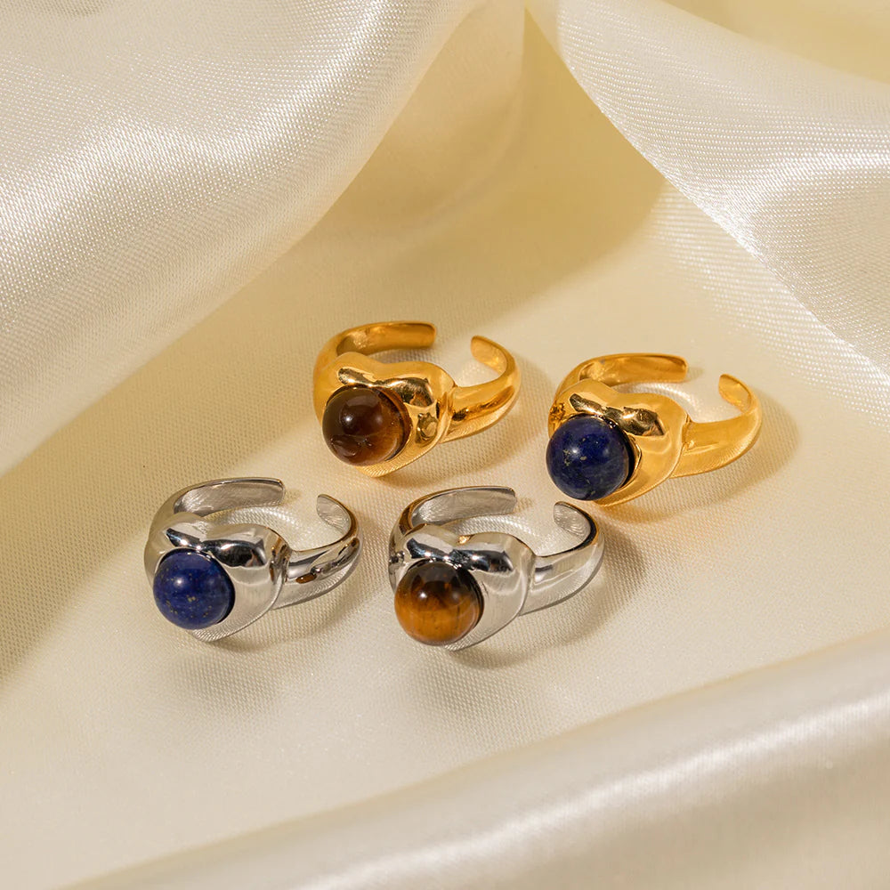Mattie Tiger Eye Heart Ring