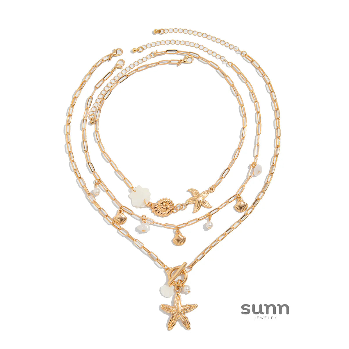 Maya Ocean Charm Necklace Set