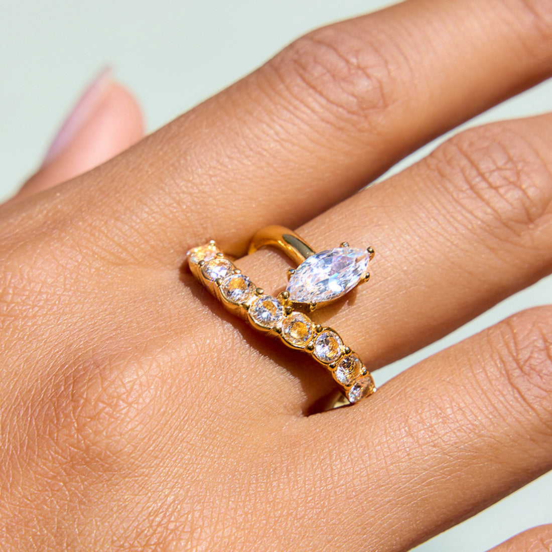 Mayah Zircon Crossover Ring [UODDZ92H]